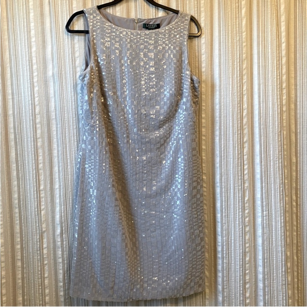 Elegant Silver Sequin Dress